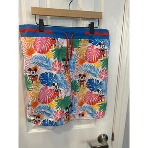 Disney parks Swim Trunks Mickey Mouse Tropical Palm Leaf Board Shorts Medium